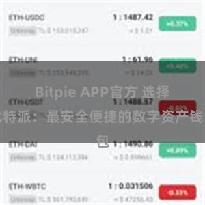 Bitpie APP官方 选择比特派：最安全便捷的数字资产钱包