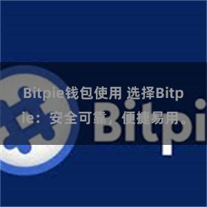 Bitpie钱包使用 选择Bitpie：安全可靠，便捷易用。