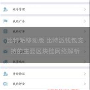 比特派移动版 比特派钱包支持的主要区块链网络解析