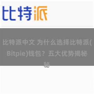 比特派中文 为什么选择比特派(Bitpie)钱包？五大优势揭秘