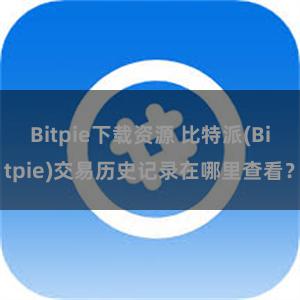 Bitpie下载资源 比特派(Bitpie)交易历史记录在哪里查看？