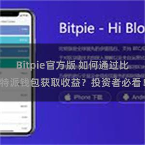 Bitpie官方版 如何通过比特派钱包获取收益？投资者必看！
